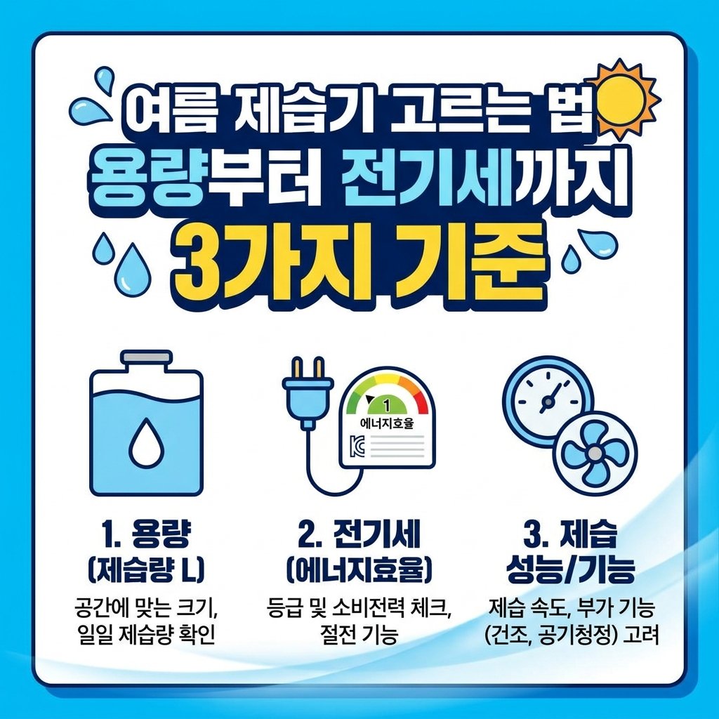 여름 제습기 고르는 법, 용량부터 전기세까지 3가지 기준