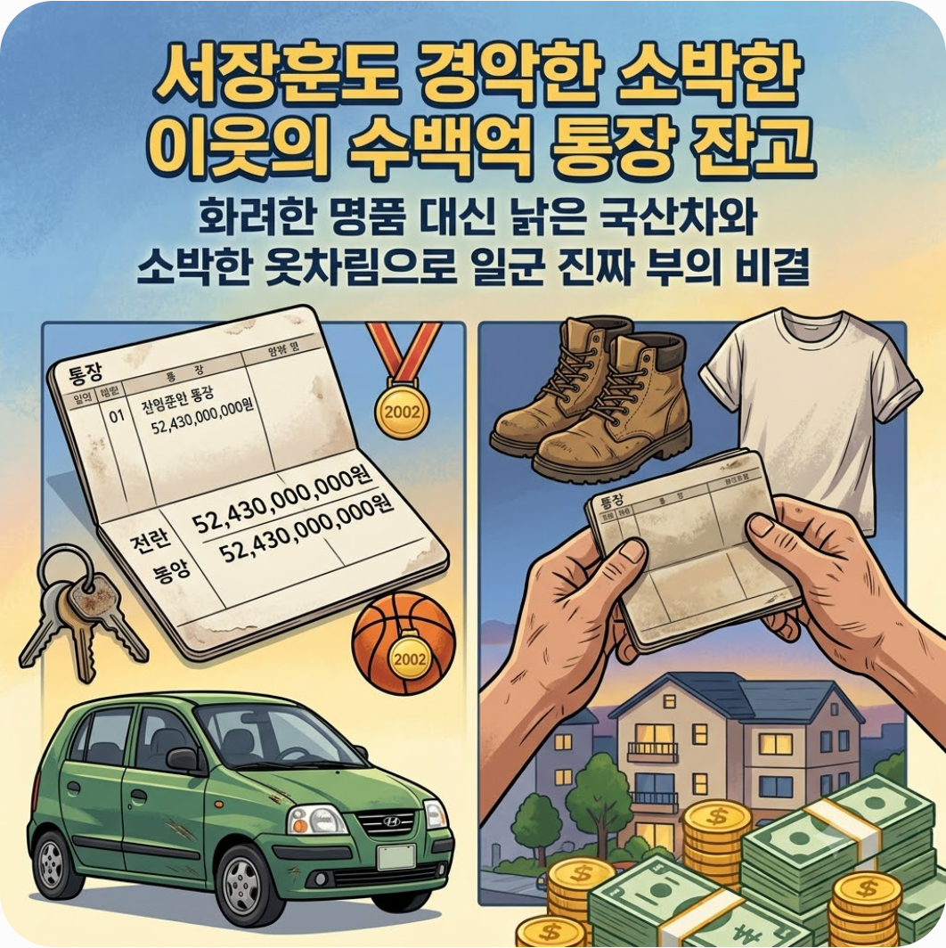 1. 2002 금메달리스트 서장훈도 놀란 자산의 정체 — 통장 잔고 보고 경악한 서장훈의 이웃집 백만장자, 평범한 사람이 수백억 자산가가 된 비결