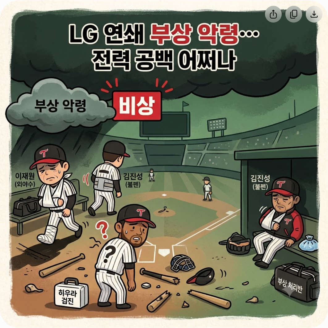 LG 트윈스를 덮친 연쇄 부상 악령, 전력 공백 어쩌나 — LG 연쇄 부상 악령 비상… 패배 딛고 포수진 결단 내린 삼성의 승부수
