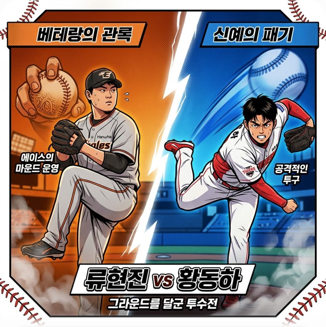 류현진과 황동하의 선발 맞대결, 그라운드를 달군 투수전 — 류현진 등판 경기 제대로 불붙었다! 김선빈의 환상적인 점프 캐치와 6회말 결정적 승부처 순간