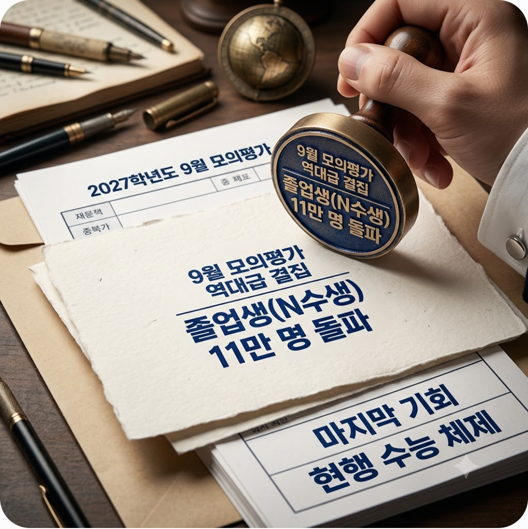 9월 모의평가 역대급 결집: N수생 11만 명 돌파의 의미 — 마지막 통합수능에 N수생 11만 명 폭격, 사탐 선택 68% 폭등이 부를 입시 대격변