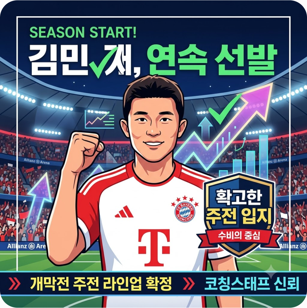 주전 경쟁의 청신호, 연속 선발 출전 — 태클 0개인데 평점 대폭발? 김민재가 분데스리가 개막전에서 보여준 충격적인 수비 지표