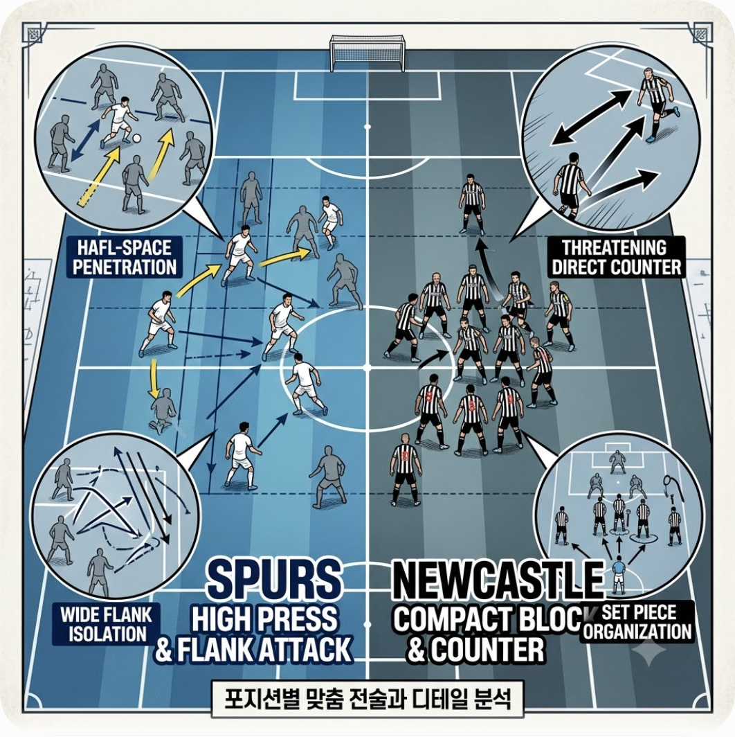 5. 포지션별 맞춤 전술과 디테일 분석 — Spurs vs Newcastle 혈투의 끝! 경기 흐름을 통째로 바꾼 결정적 승부처 총정리