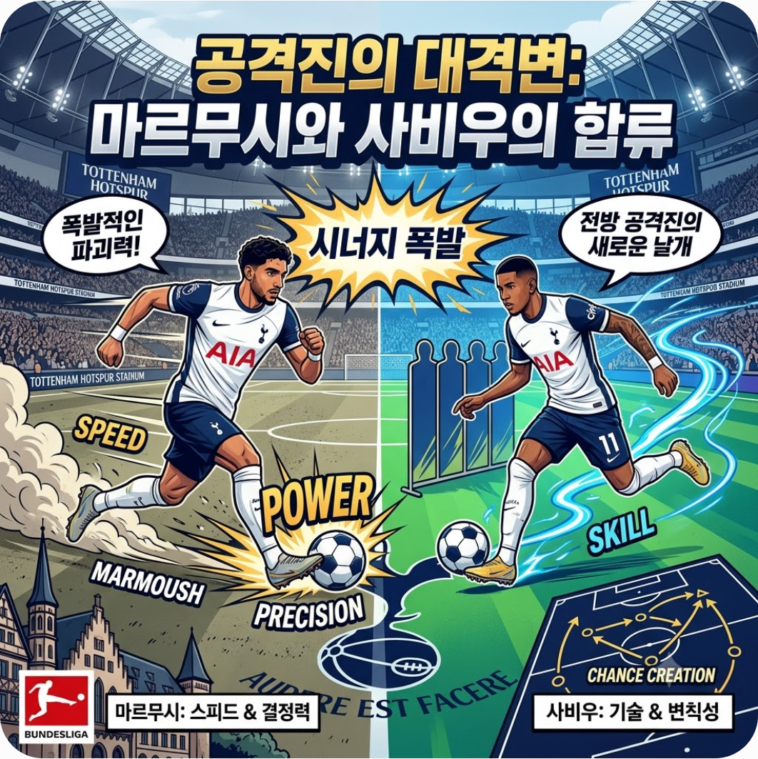 공격진의 대격변: 마르무시와 사비우의 합류 — 6950억 쏟아부은 토트넘 역대급 광기! 마르무시·사비우에 은디아예까지 쓸어 담은 이적시장 총정리