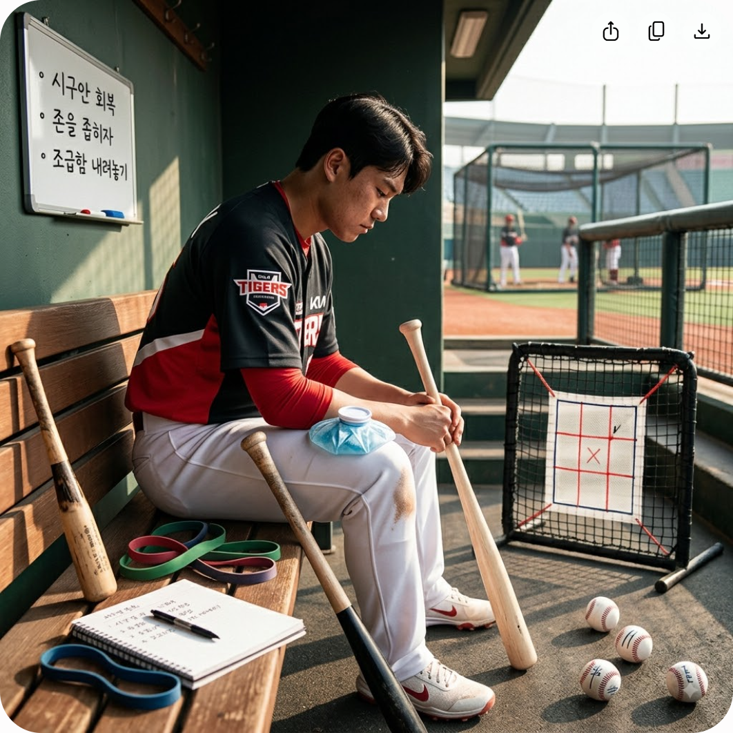 식어버린 방망이를 다시 깨우는 김도영의 해법 — 35호 홈런 치고도 땅 꺼져라 한숨? 공 안 보인다던 김도영이 방망이 다시 깨우는 법