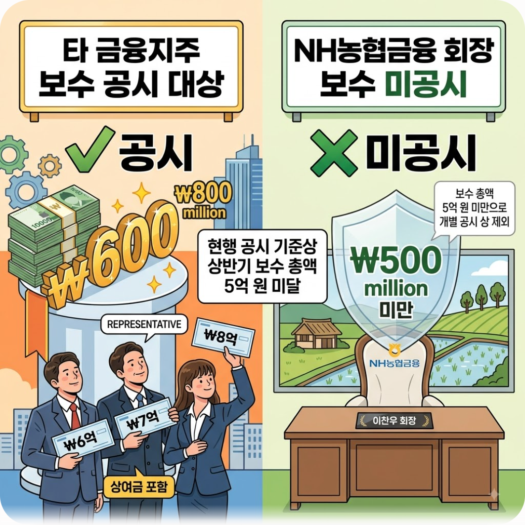 NH농협금융 회장의 이름이 공시 명단에서 빠진 이유 — 월급만 2000만원 찍었다? 역대급 실적 터진 금융지주 연봉과 NH농협금융 회장 보수의 반전