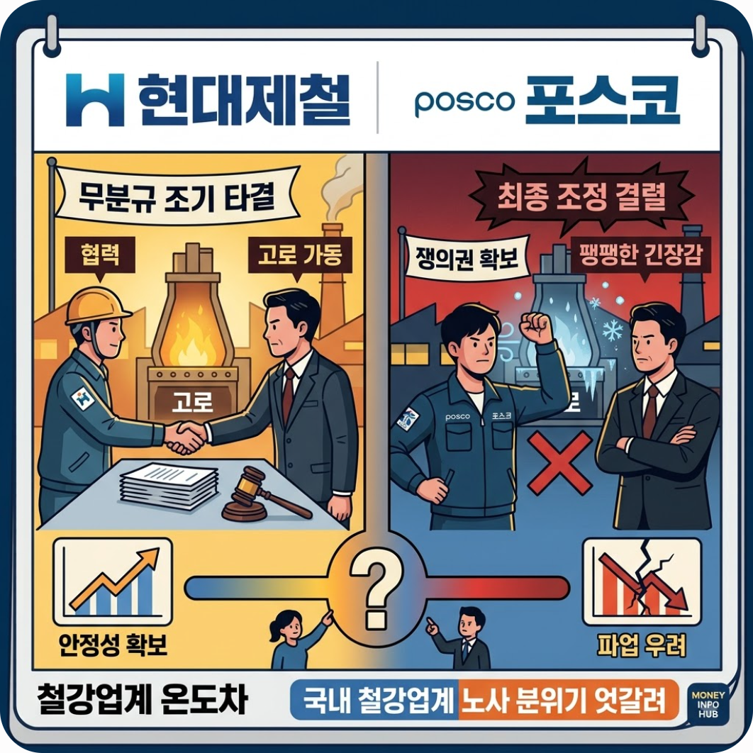 3. 철강업계의 엇갈린 온도차: 현대제철 타결 vs 포스코 파업 기로 — 포스코 결국 파업 가나? 노사 최종 결렬 후 쟁의권 확보까지 남은 변수 총정리