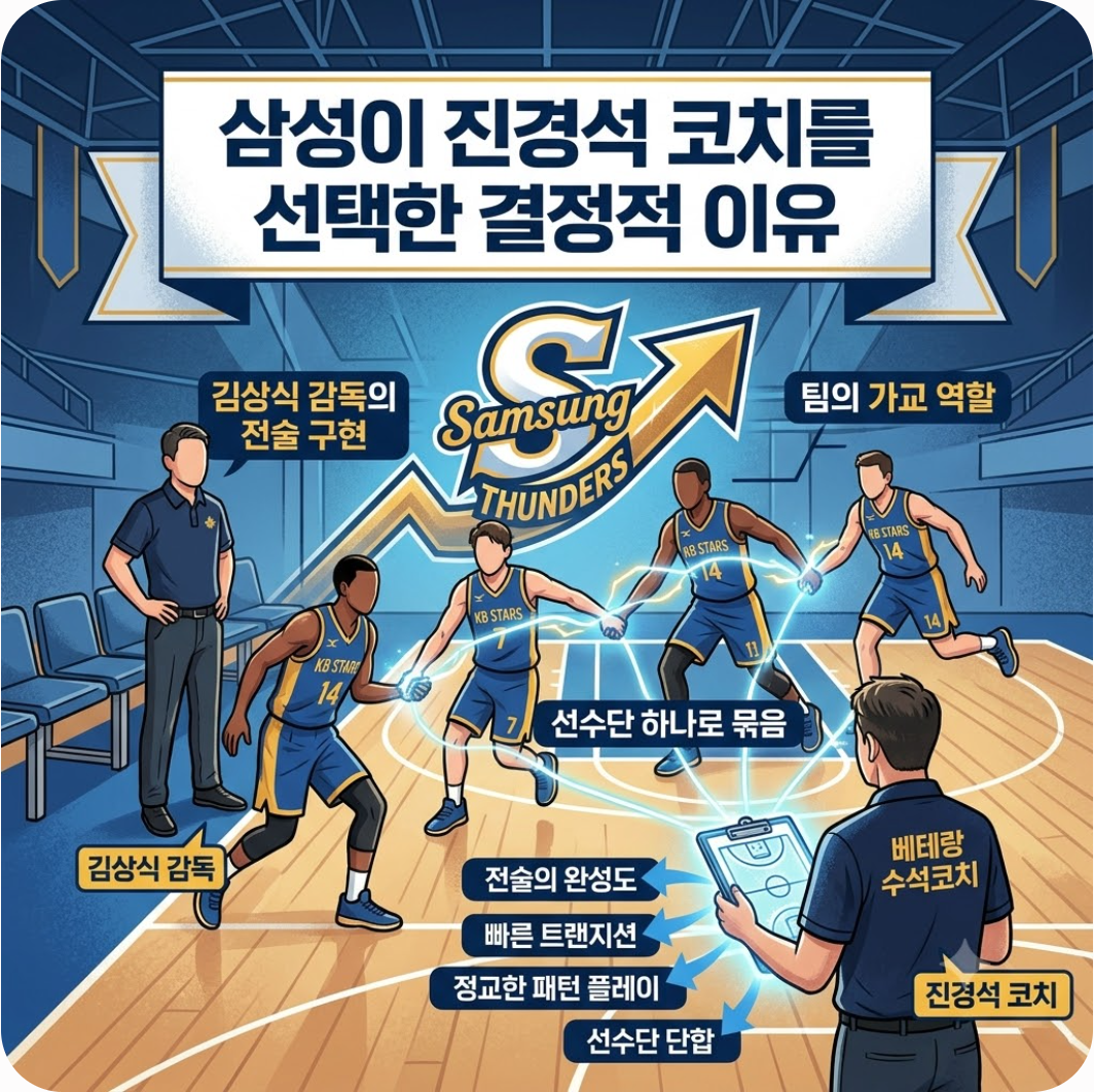 삼성이 진경석 수석코치를 선택한 결정적 이유 — 청주 KB스타즈와 원주 DB 거친 베테랑, 삼성이 진경석 수석코치를 전격 영입한 이유