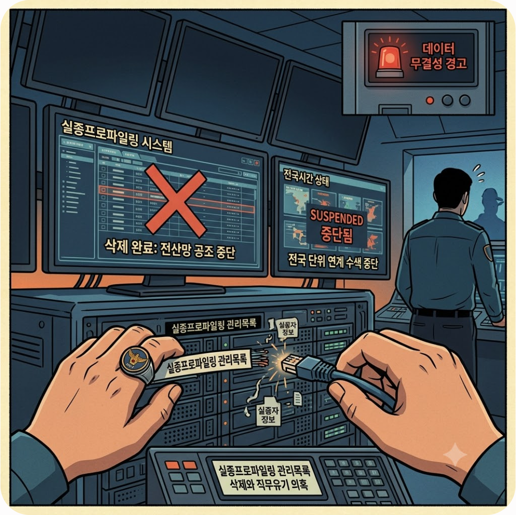 실종프로파일링 관리목록 삭제와 직무유기 의혹 — 위치 추적 중인데 철수? 제주 실종 사건을 '허위 종결' 처리해 삭제해버린 경찰의 충격적 전말
