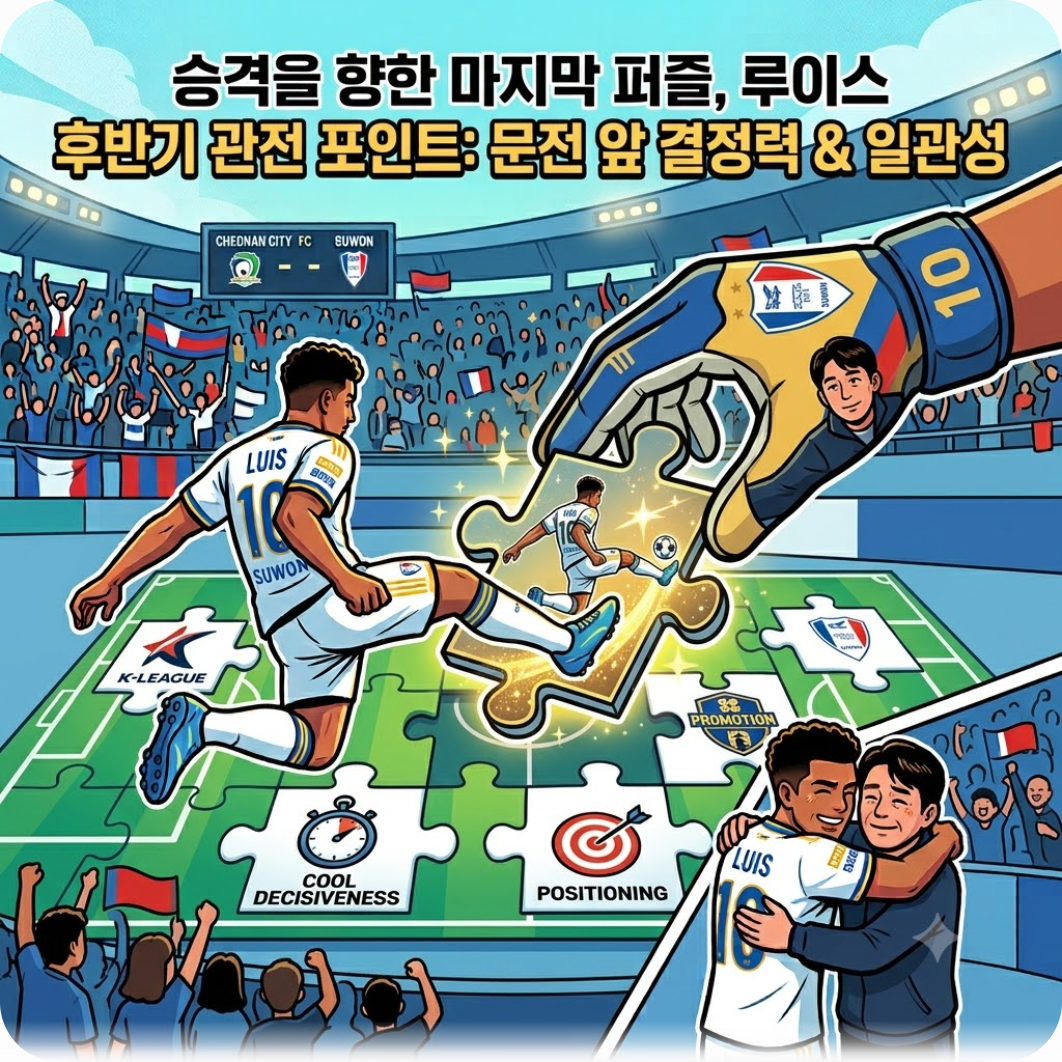 승격을 향한 마지막 퍼즐, 앞으로의 관전 포인트 — 단 11분 만에 터진 환상 결승골! 수원 승격 청부사 루이스의 완벽한 데뷔전