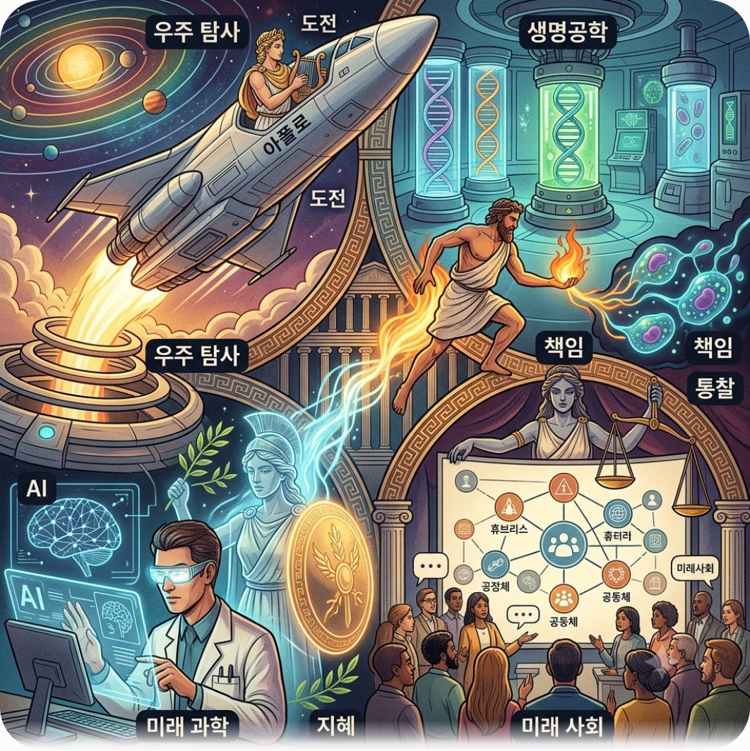 신화적 상상력이 미래 기술과 사회에 미치는 영향 — 켄타우로스 변이부터 도서관까지, 우리가 여전히 신화 속에 살고 있는 이유