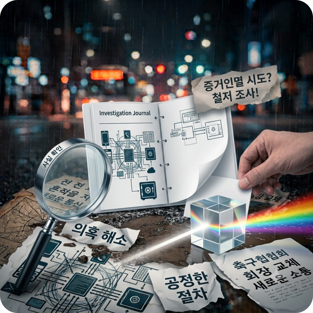 투명한 해명과 향후 과제 — 32강 탈락 직후 휴대전화 전격 교체한 정몽규, 타이밍에 숨겨진 충격적인 의혹
