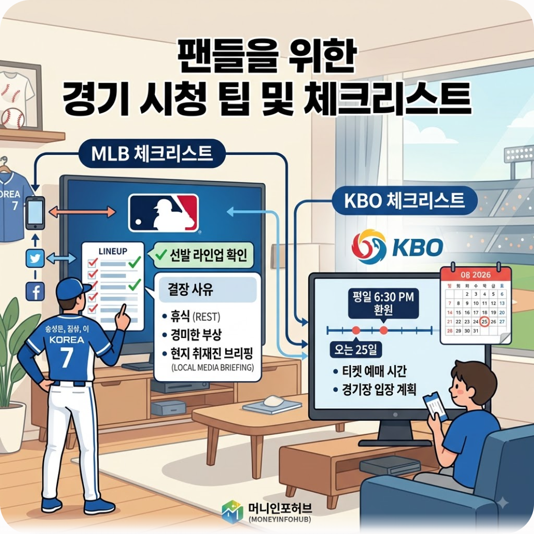 팬들을 위한 경기 시청 팁 및 체크리스트 — 송성문·김하성 나란히 결장에 이정후 휴식까지, 코리안 빅리거 전원 멈춰선 이유는?