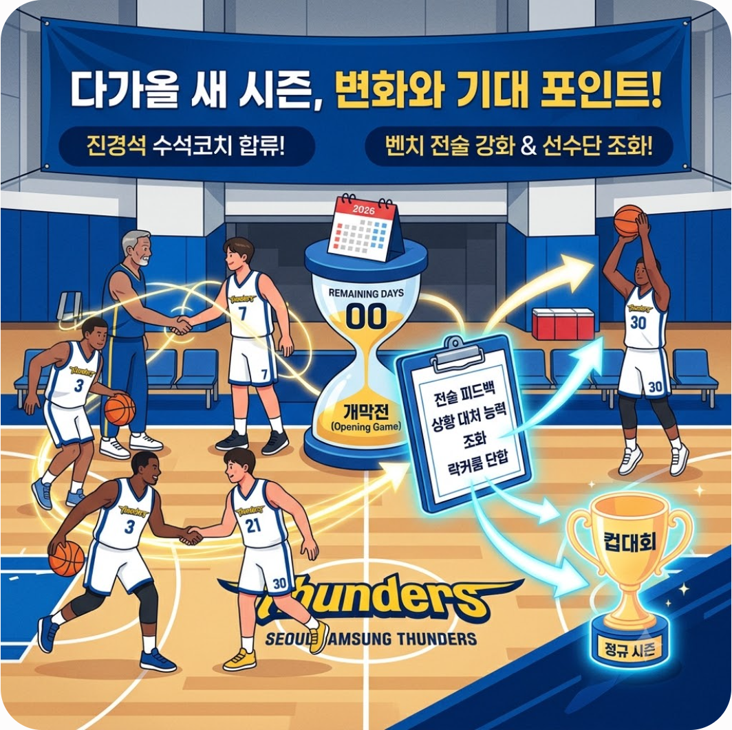다가올 새 시즌, 삼성이 보여줄 변화와 기대 포인트 — 청주 KB스타즈와 원주 DB 거친 베테랑, 삼성이 진경석 수석코치를 전격 영입한 이유