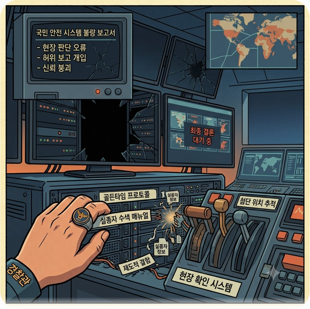 공공 안전 시스템에 대한 신뢰와 제도적 과제 — 위치 추적 중인데 철수? 제주 실종 사건을 '허위 종결' 처리해 삭제해버린 경찰의 충격적 전말