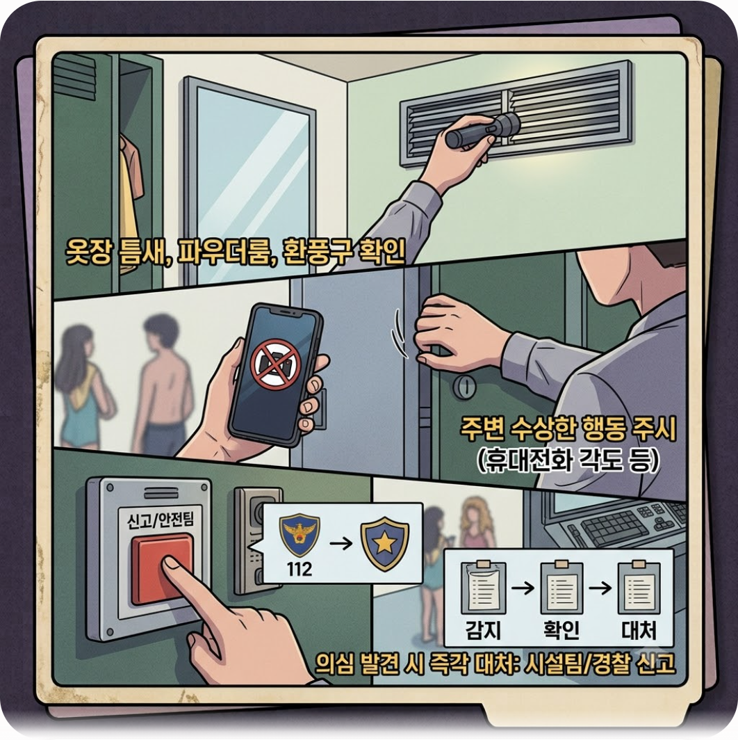 워터파크 및 공공시설 이용 시 주의사항 — 캐리비안 베이 여자 탈의실 잠입해 불법촬영 일삼은 20대 남성 결국 구속영장