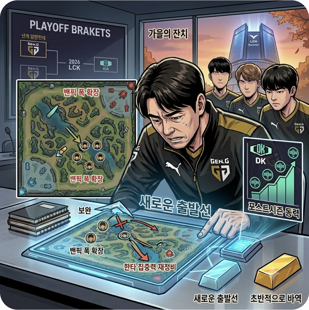 플레이오프를 향한 새로운 출발선 — 젠지 정규 1위 확정에도 웃지 못한 류상욱 감독, DK전 일격 맞은 치명적 이유