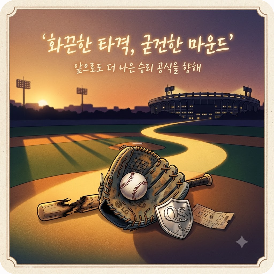 글을 마치며 — 12점 내고도 진땀 뺀 LG, 마운드 붕괴 위기 막아낸 카라스코의 6이닝 역투