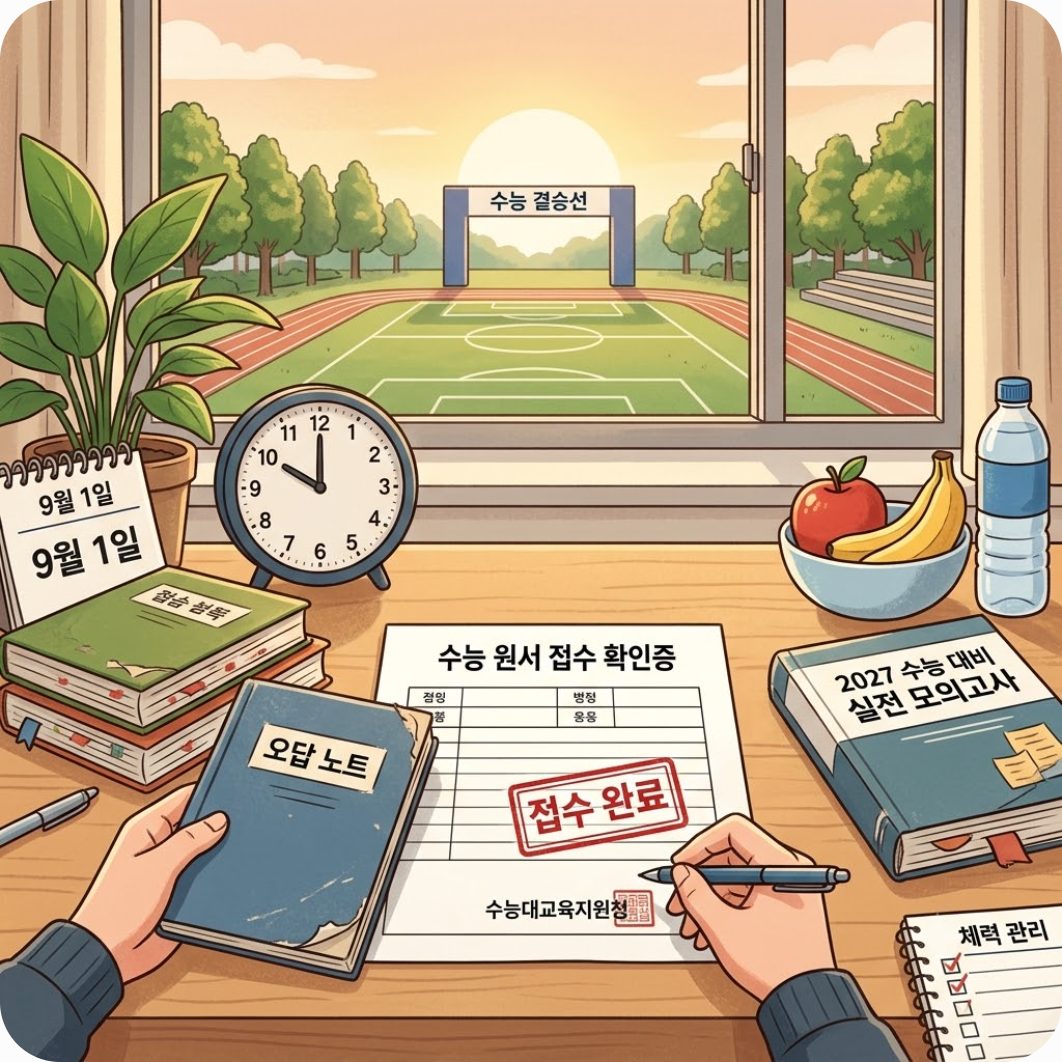 마치며: 흔들리지 않는 마인드셋으로 결승선을 향해 — 2027 수능 원서접수 오늘부터 시작, 놓치면 1년 날리는 필수 준비물과 접수처 총정리