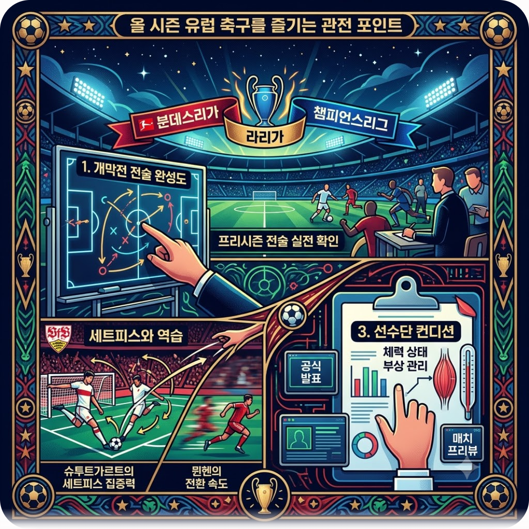올 시즌 유럽 축구를 즐기는 관전 포인트 — 바```markdown