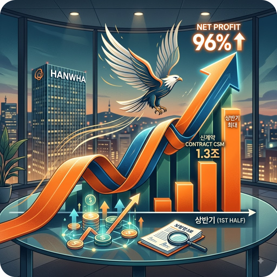 순이익 96% 폭등! 한화생명이 상반기 역대급 실적 쓴 결정적 이유
