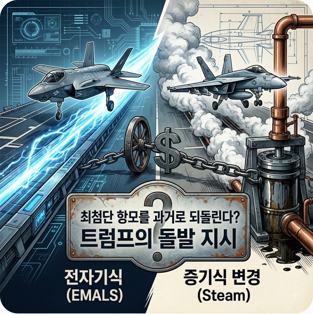 최첨단 항모를 과거로 되돌린다? 미 해군 발칵 뒤집은 트럼프의 돌발 지시와 그 이면