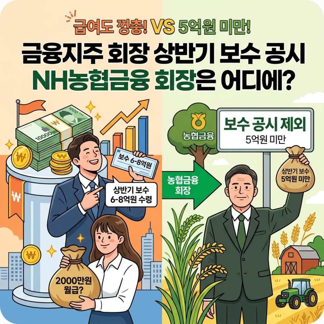 월급만 2000만원 찍었다? 역대급 실적 터진 금융지주 연봉과 NH농협금융 회장 보수의 반전