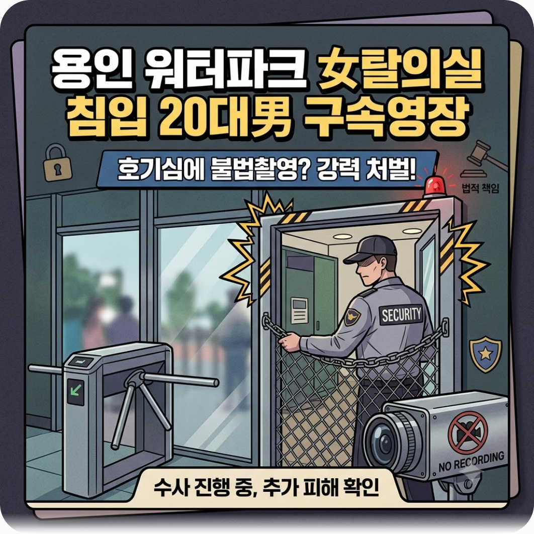 캐리비안 베이 여자 탈의실 잠입해 불법촬영 일삼은 20대 남성 결국 구속영장