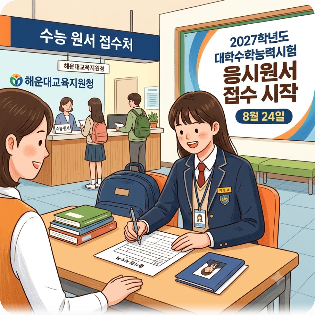 2027 수능 원서접수 오늘부터 시작, 놓치면 1년 날리는 필수 준비물과 접수처 총정리