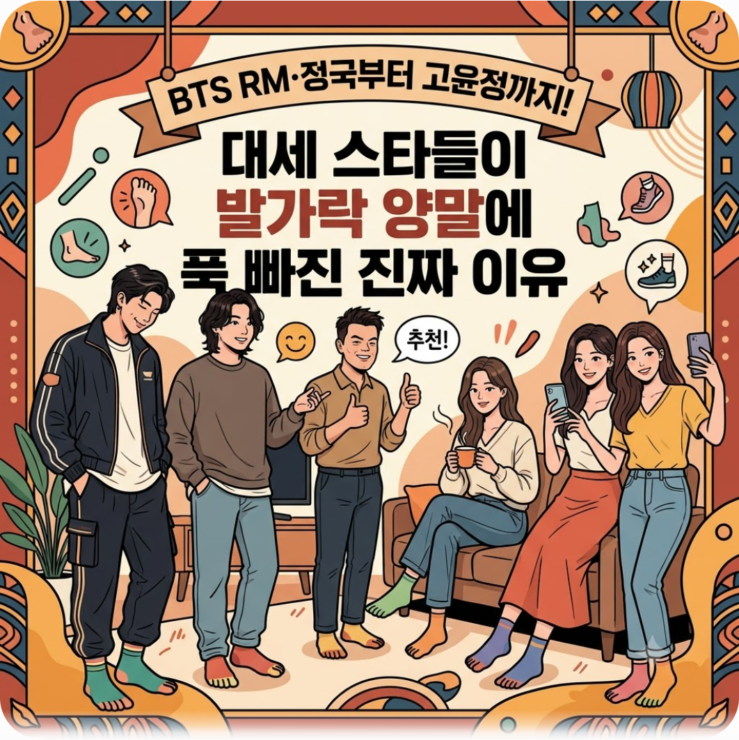 BTS RM·정국부터 고윤정까지! 대세 스타들이 발가락 양말에 푹 빠진 진짜 이유