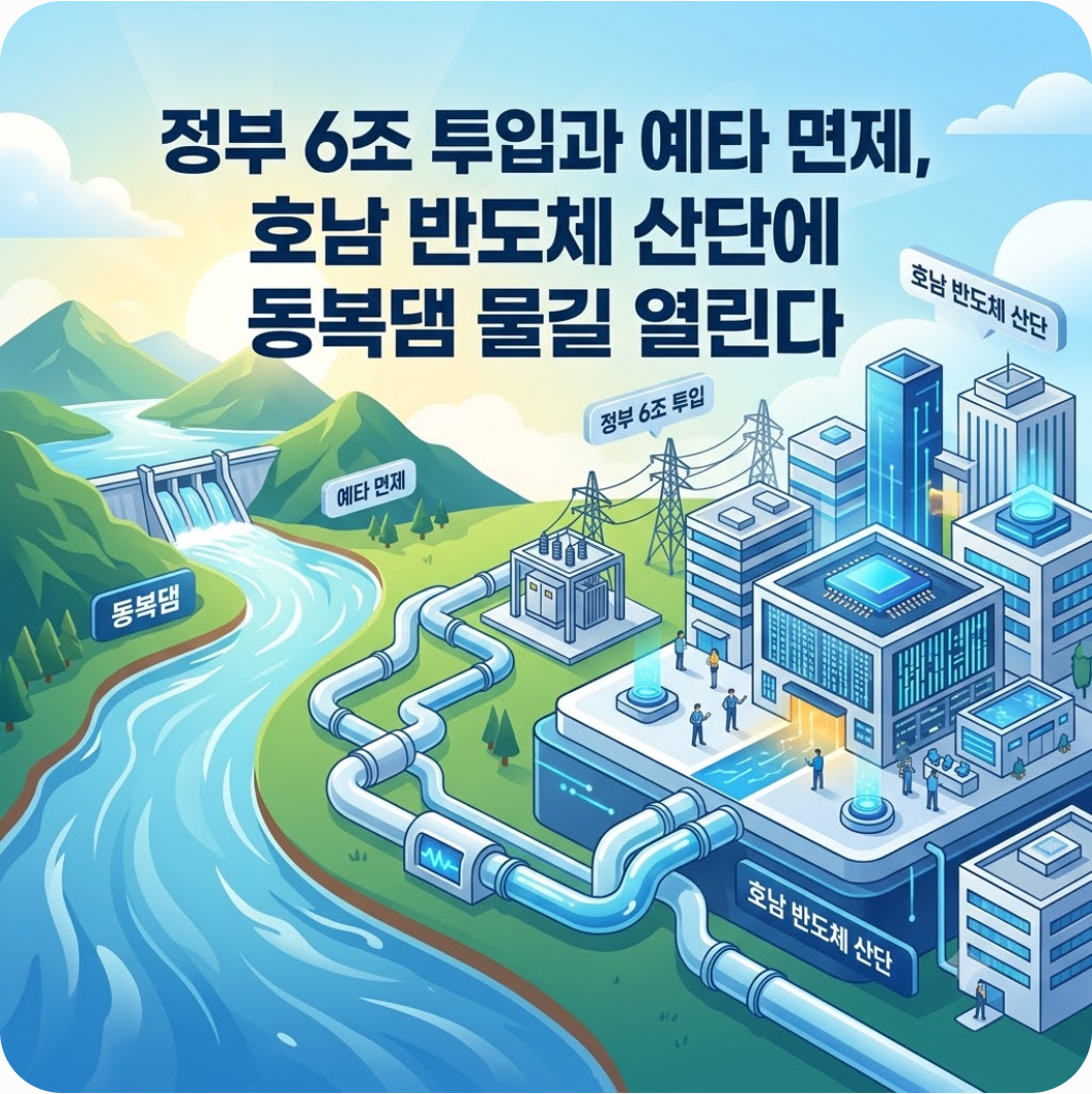 정부 6조 투입과 예타 면제, 호남 반도체 산단에 동복댐 물길 열린다