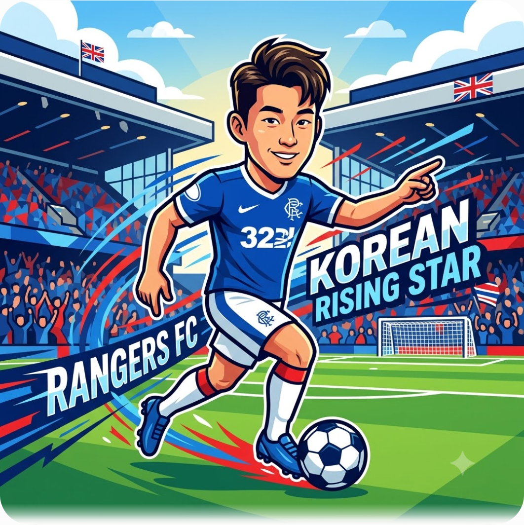 스코틀랜드 명문 레인저스가 거액 베팅한 특급 유망주 김민수, 창의적 측면 공격의 구원투수 될까