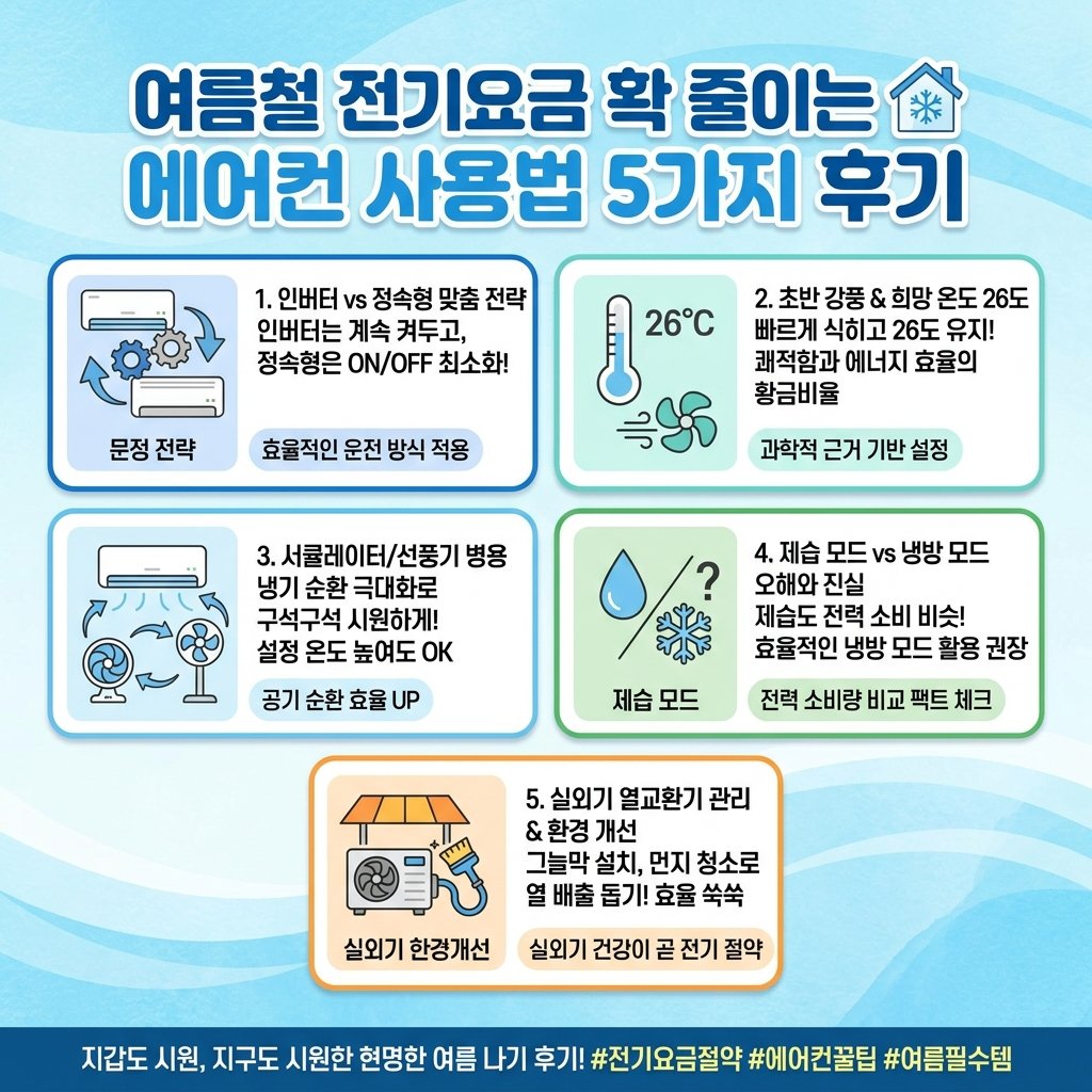 여름철 전기요금 절약하는 에어컨 사용법 5가지 후기