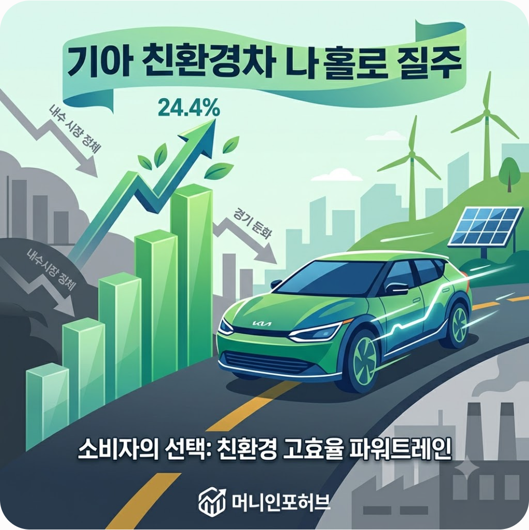 1. 완성차 5사 내수 후진 속, 기아 친환경차의 '나홀로 질주' — 내수 침체에도 기아 쏘렌토·친환경차만 폭풍 질주하는 결정적 이유