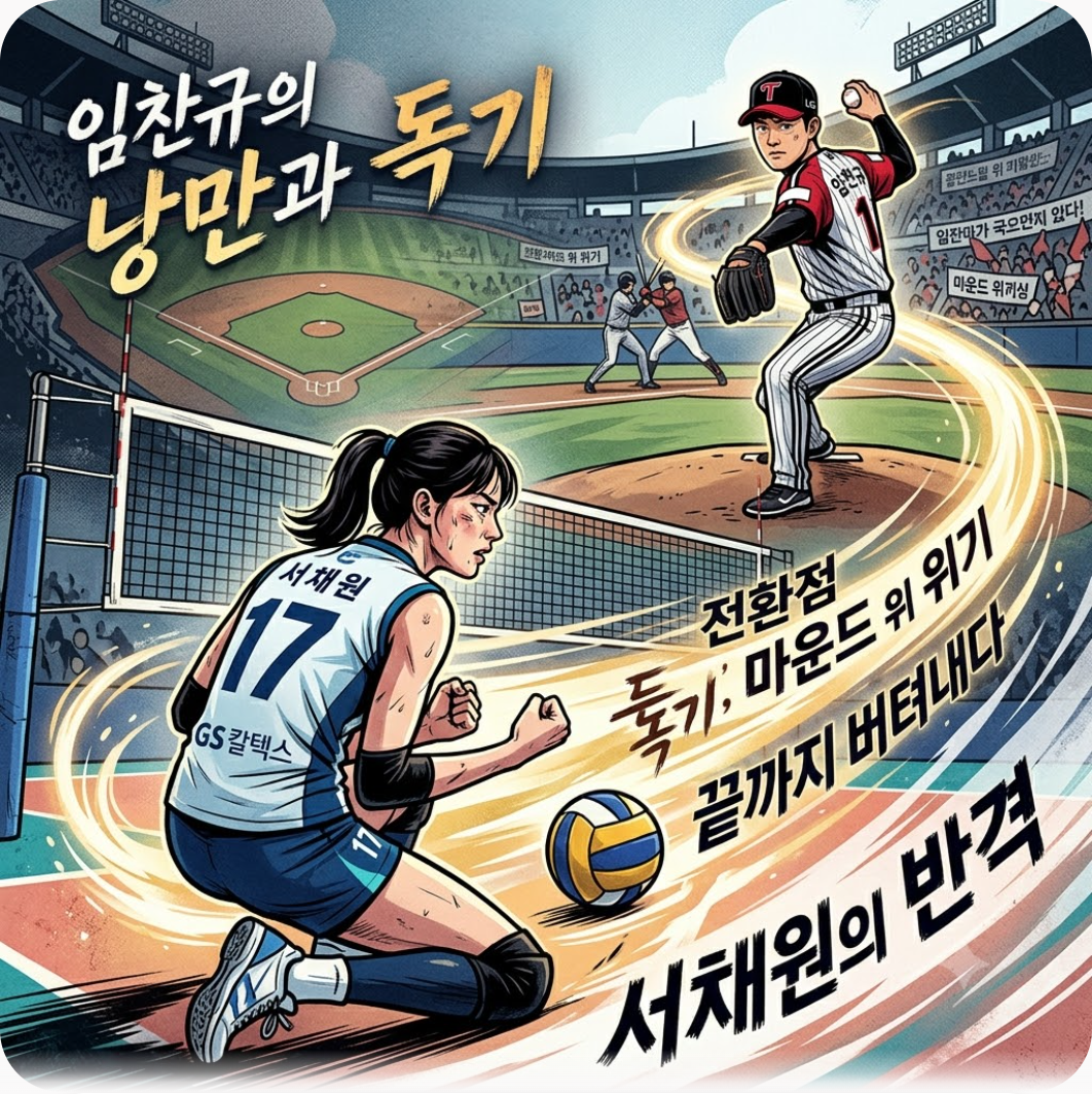 임찬규의 낭만과 독기를 품다 — 임찬규의 낭만 품고 웜업존 설움 털어낸 GS칼텍스 서채원의 독한 반격