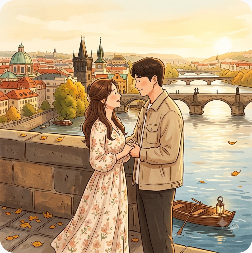 낭만의 도시 프라하에서 펼쳐진 그림 같은 신혼여행 — 나솔 22기 옥순 프라하 신혼여행 근황, 시부모님 사랑 듬뿍 받는 비결 공개