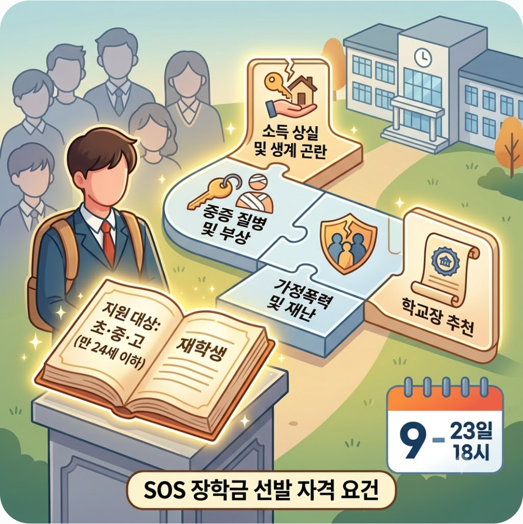 지원 대상 및 선발 자격 요건 — 놓치면 후회하는 2026 복권기금 꿈사다리 SOS 장학금 신청 기간과 학교 추천 완벽 가이드
