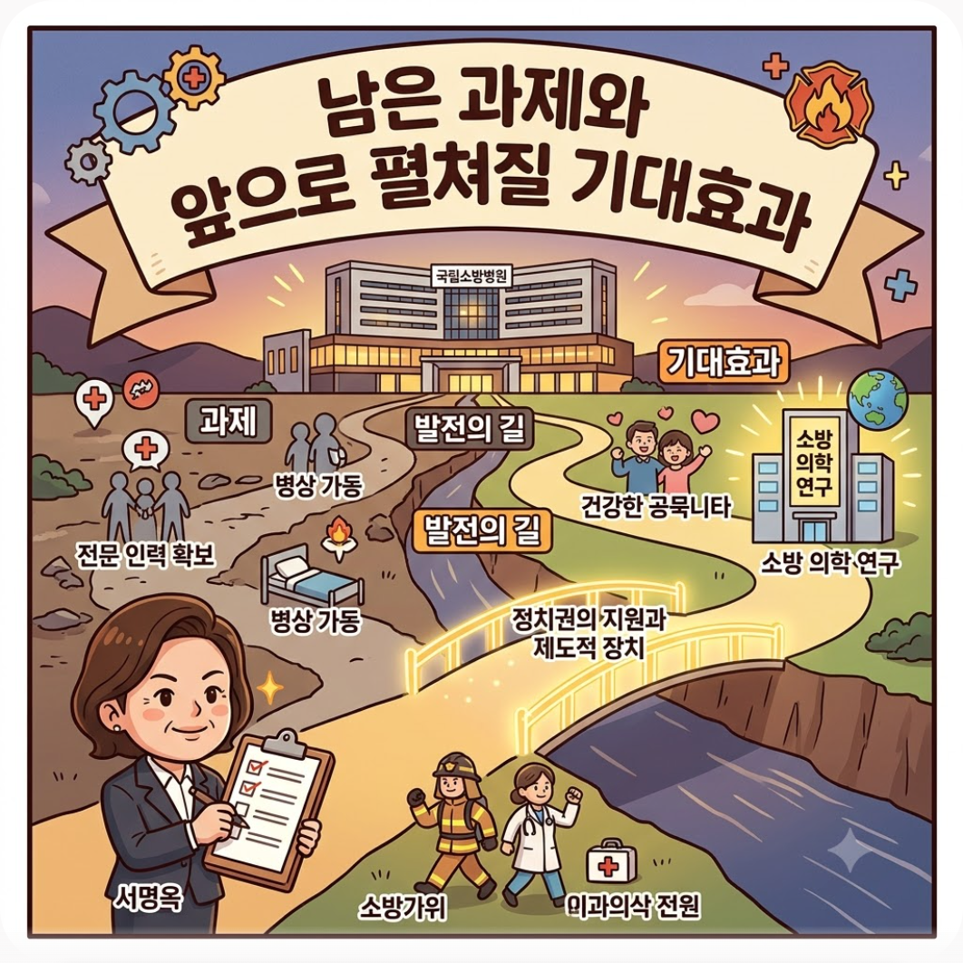 남은 과제와 앞으로 펼쳐질 기대효과 — 서명옥 의원이 직접 찾은 국립소방병원 건립 현장, 거점국립대 연계로 의료 공백 채울 수 있을까?