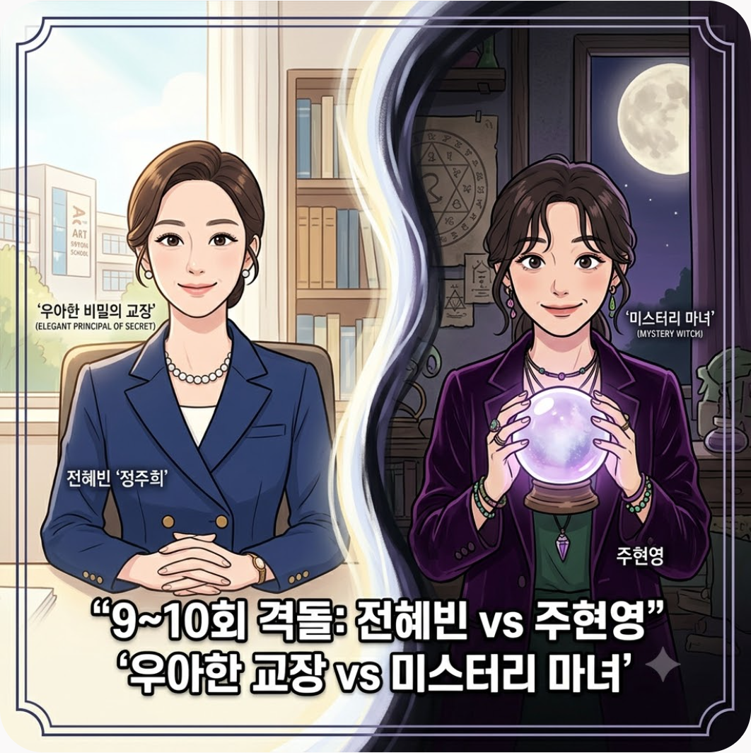 9~10회 격돌: 우아한 교장 전혜빈 vs 미스터리 마녀 주현영 — 곽튜브부터 주현영까지 특출 라인업 미쳤다, 재벌X형사2 본방 사수해야 하는 이유