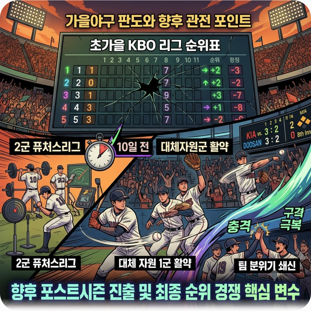 가을야구 판도와 향후 관전 포인트 — 확대엔트리에도 생존 실패? KIA 우승 주역 최지민부터 오선우까지 충격의 2군행
