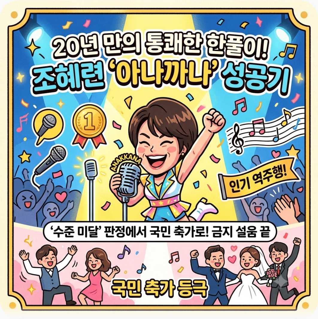 수준 미달 방송 금지 설움 끝, 조혜련 아나까나 20년 만의 통쾌한 반전 한풀이 성공기