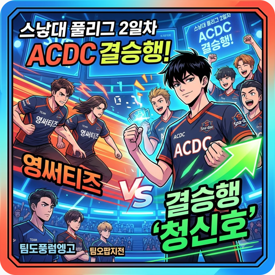 스낳대 풀리그 2일차 뒤흔든 ACDC, 결국 결승행 티켓 눈앞까지 잡았다
