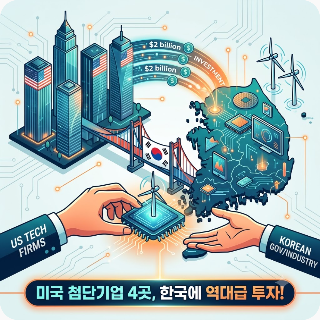 미국 첨단기업 4곳이 한국에 2조 6천억을 쏟아붓는 진짜 이유