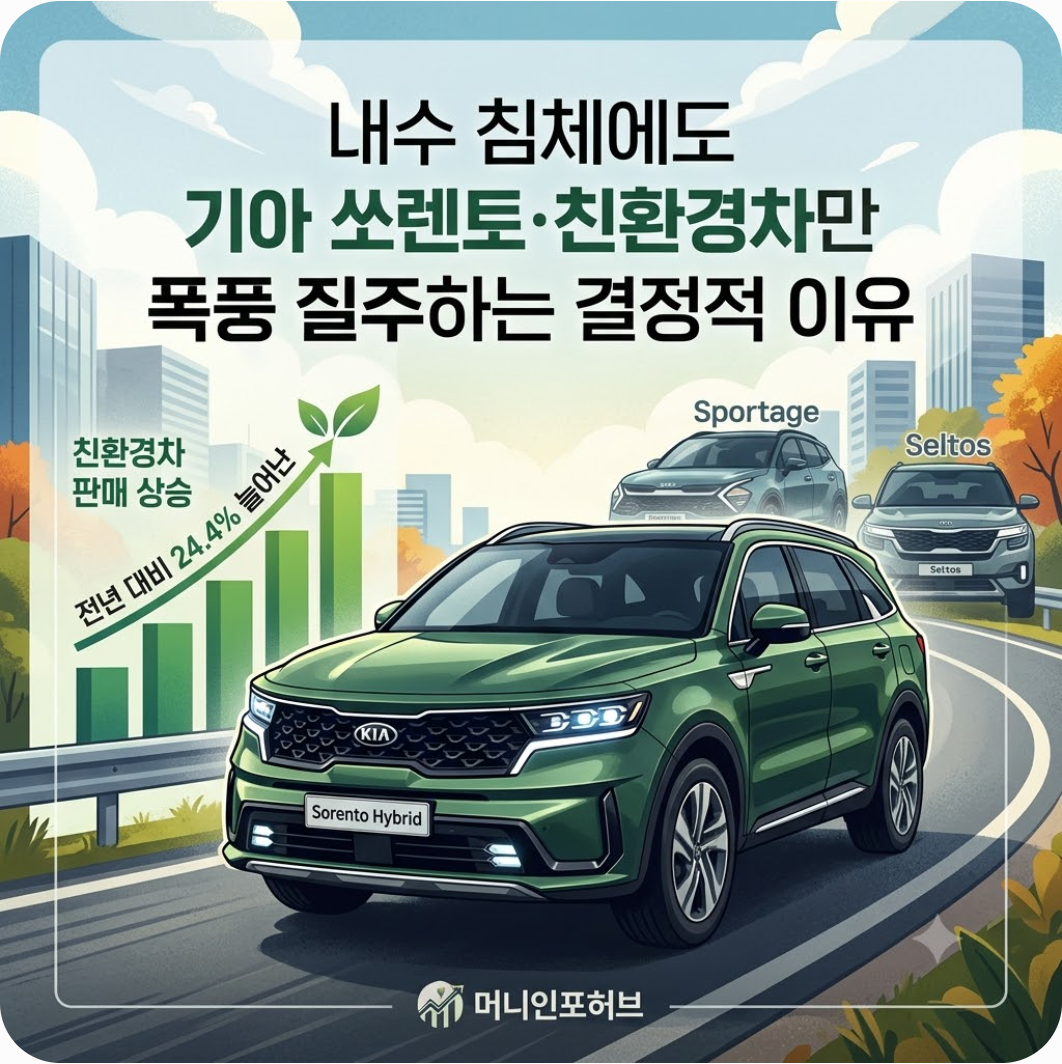 내수 침체에도 기아 쏘렌토·친환경차만 폭풍 질주하는 결정적 이유
