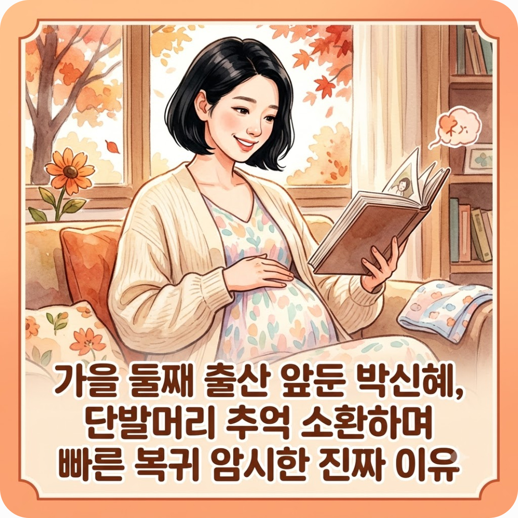 가을 둘째 출산 앞둔 박신혜, 단발머리 추억 소환하며 빠른 복귀 암시한 진짜 이유